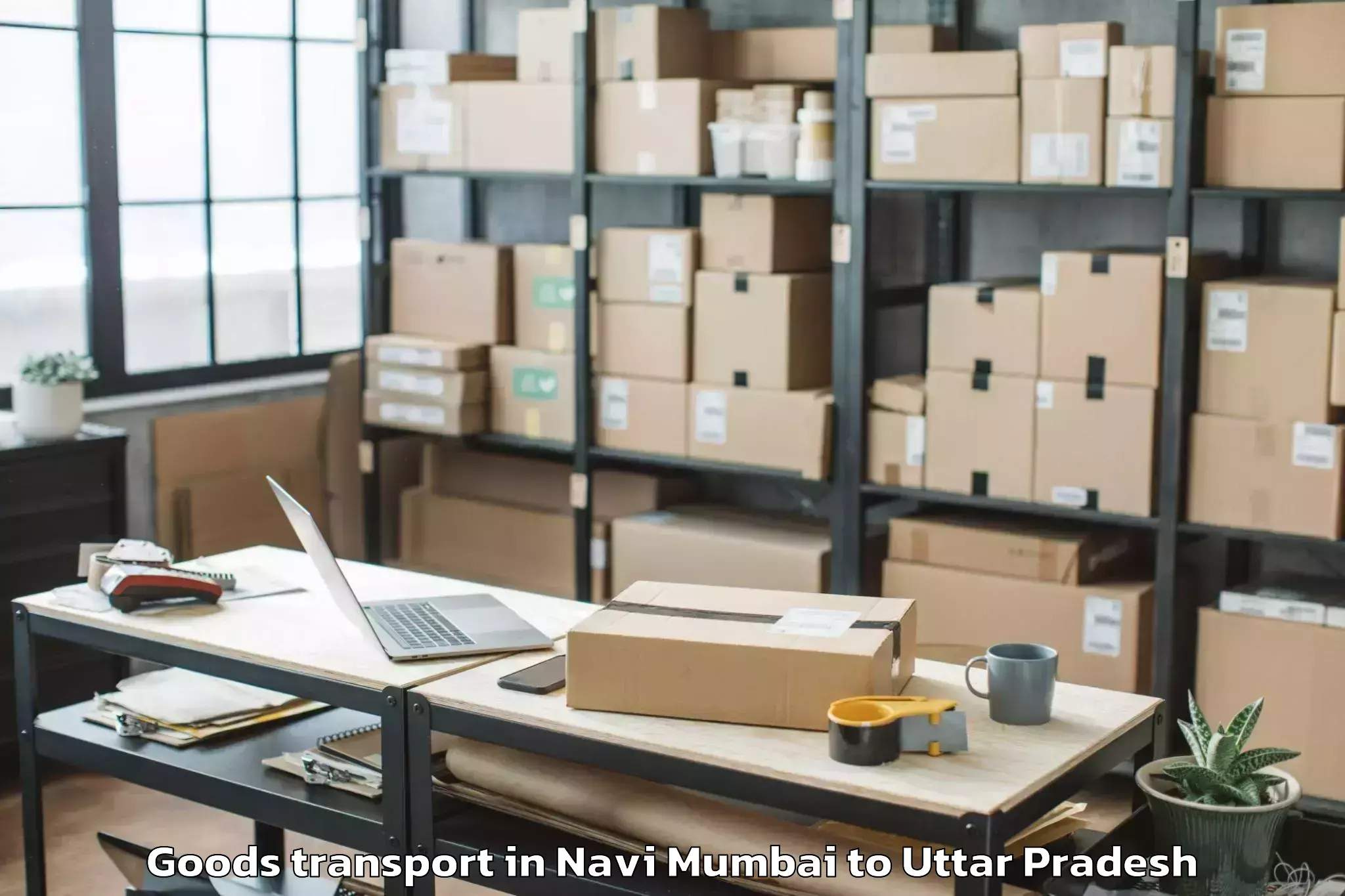 Easy Navi Mumbai to Belthara Road Goods Transport Booking